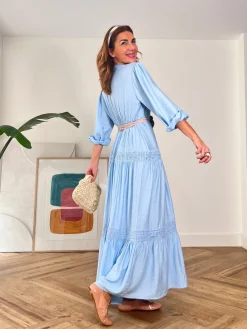 Vestido camisero bonito azul