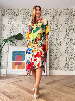 Vestido de seda Floreale