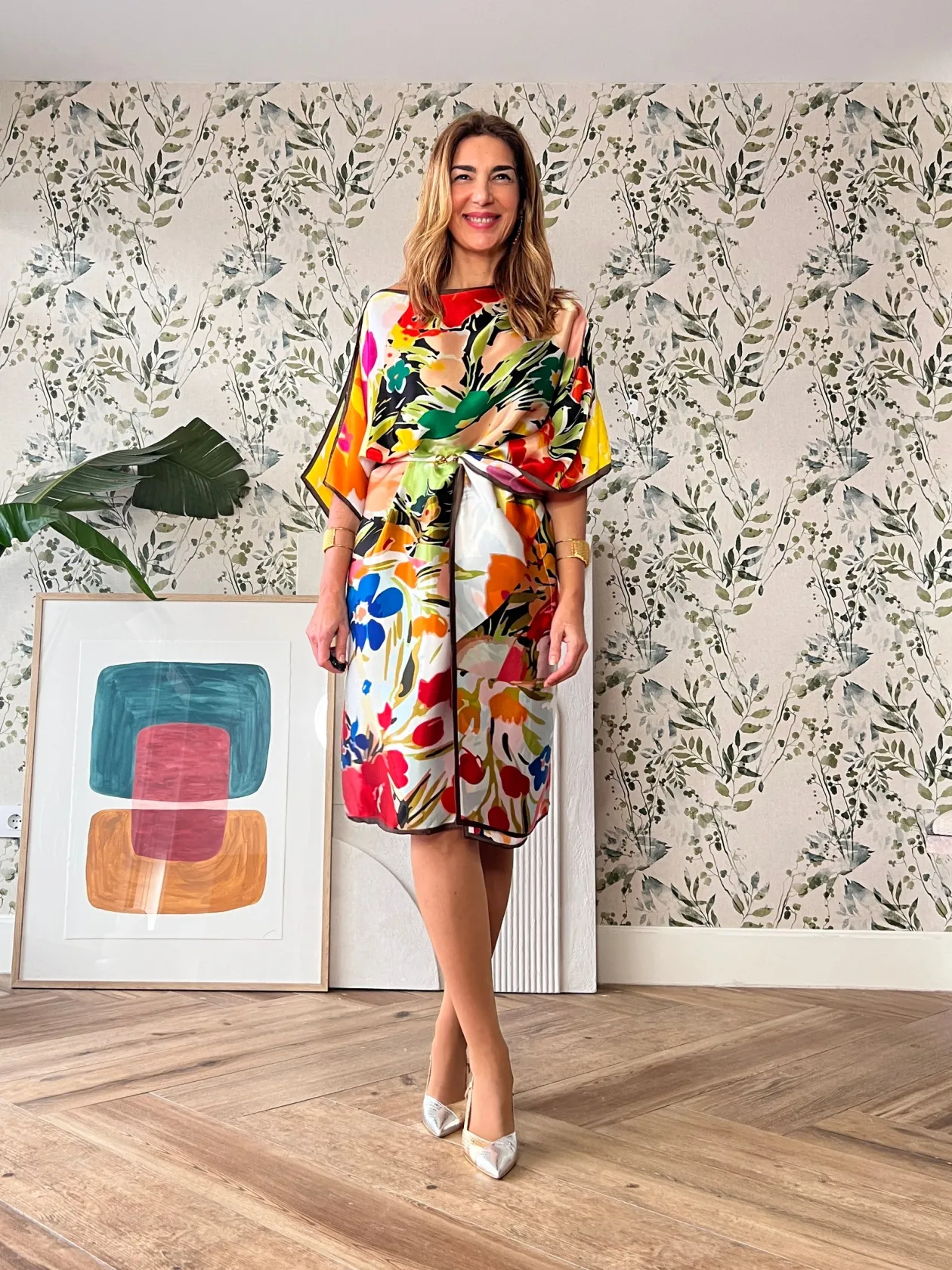 Vestido de seda Floreale