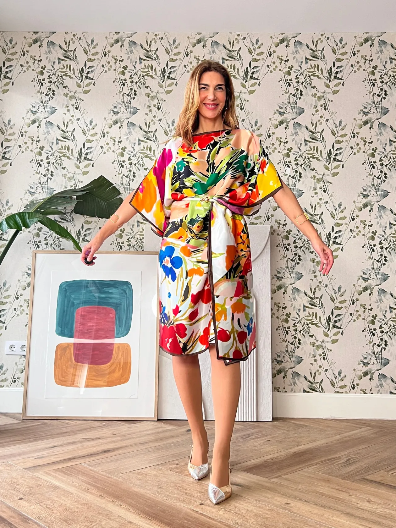 Vestido de seda Floreale