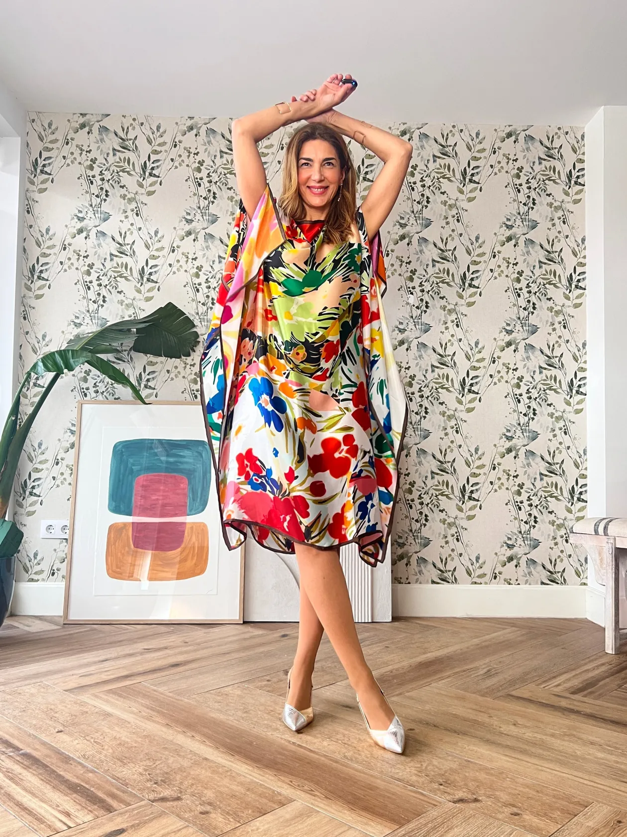 Vestido de seda Floreale