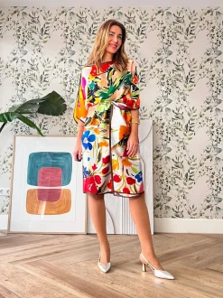 Vestido de seda Floreale