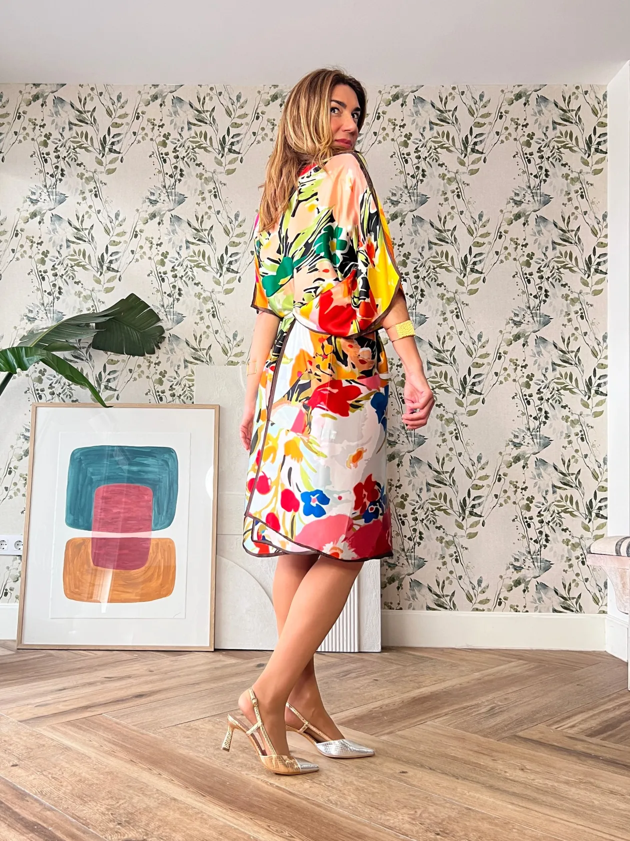 Vestido de seda Floreale