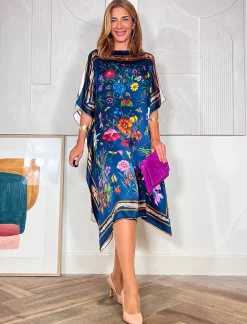 Vestido de seda jardín chic
