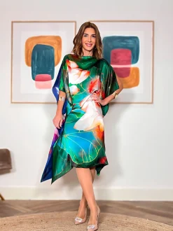 Vestido de seda Loto mágico