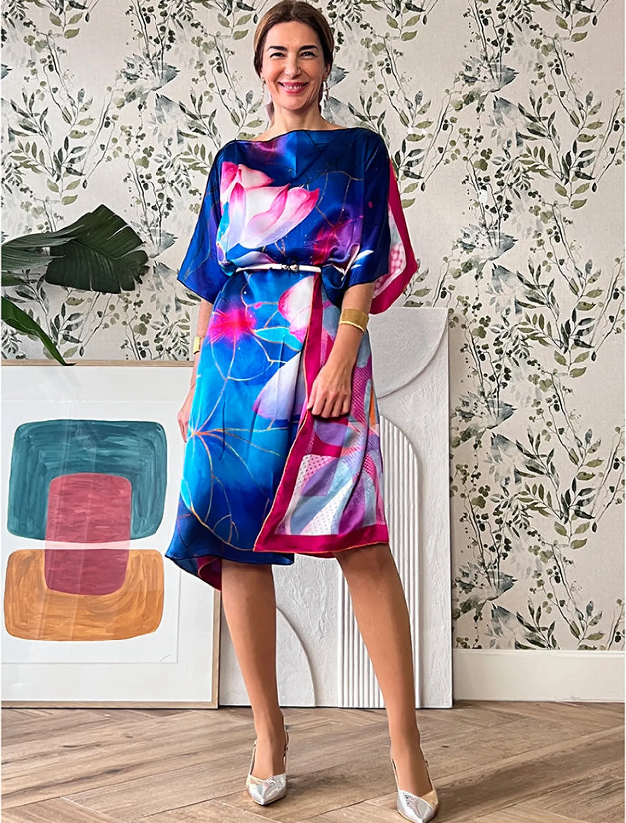 Vestido de seda Nenufar