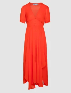 Vestido Fluido Coral