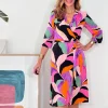 Vestido fluido floral negro
