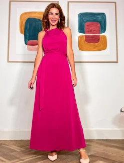 VESTIDO MUY FAVORECEDOR FUCSIA